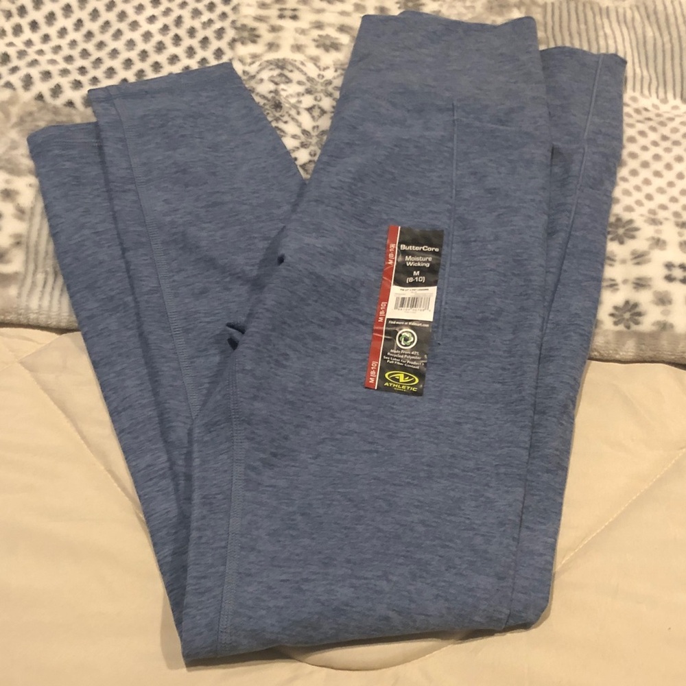 Athletic Works Heather Blue Performance Leggings